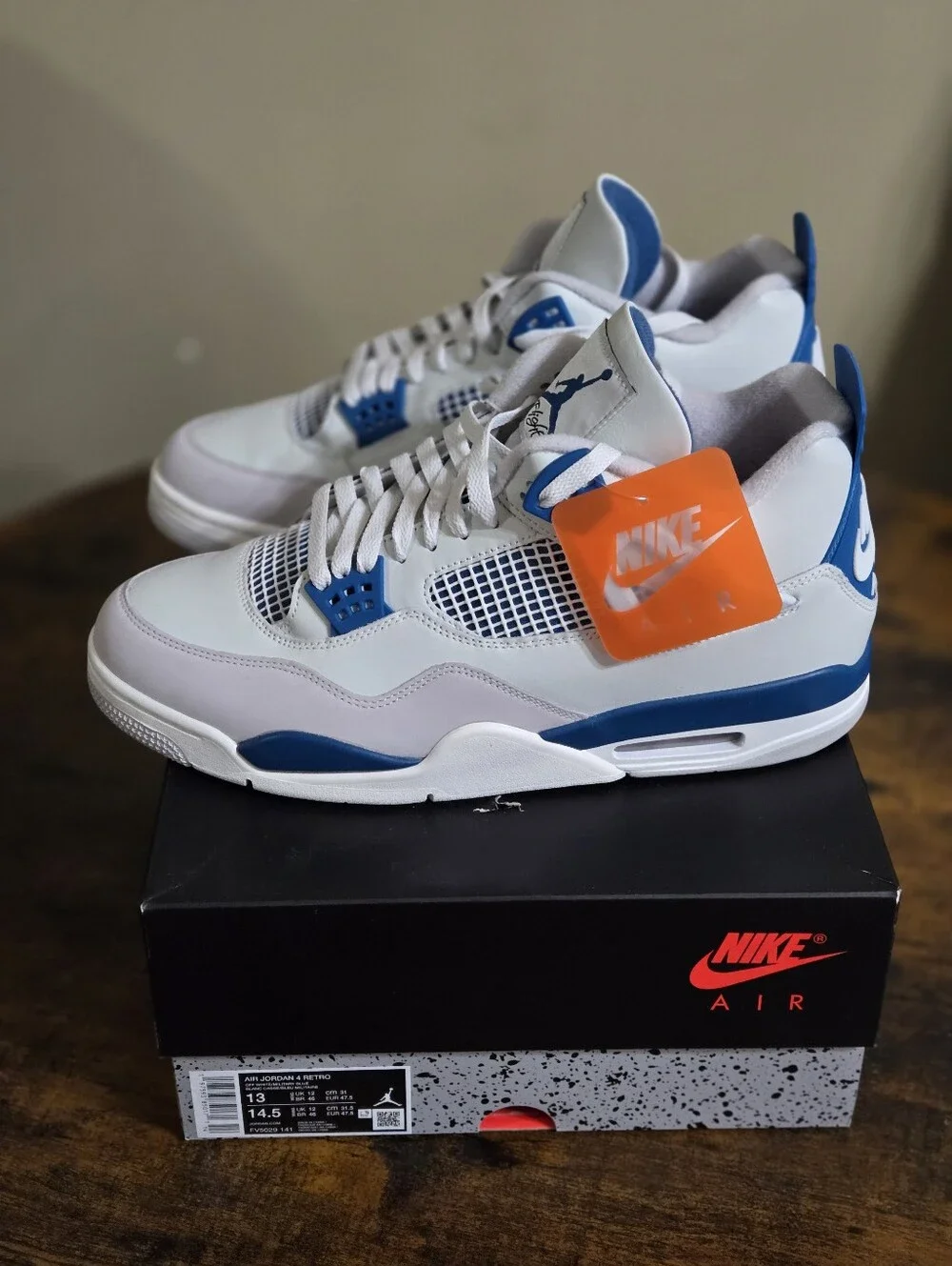 AIR JordanRetro 4 Military BLUE